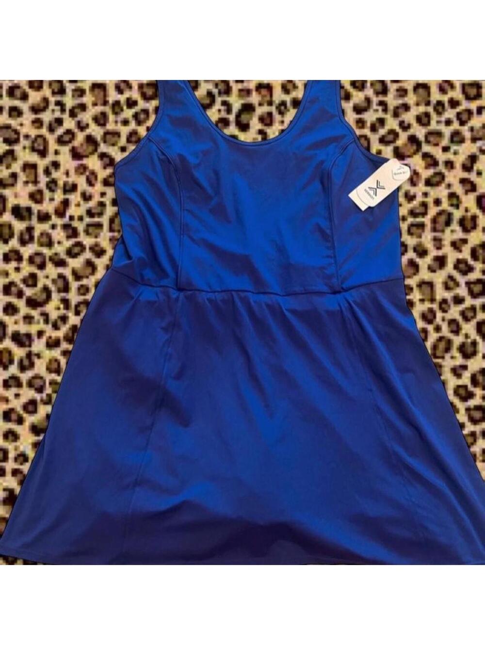 Xersion Deep purplish blue athletic dress 1x